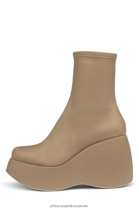 ALITA-LO2 Women Nude Neoprene PLRNJH640 Jeffrey Campbell Ankle Boots