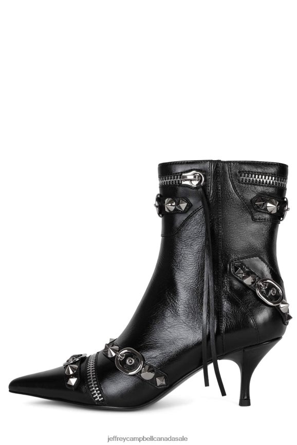 ALT-ROCK Women Black Silver PLRNJH306 Jeffrey Campbell Ankle Boots