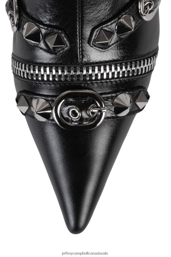 ALT-ROCK Women Black Silver PLRNJH306 Jeffrey Campbell Ankle Boots