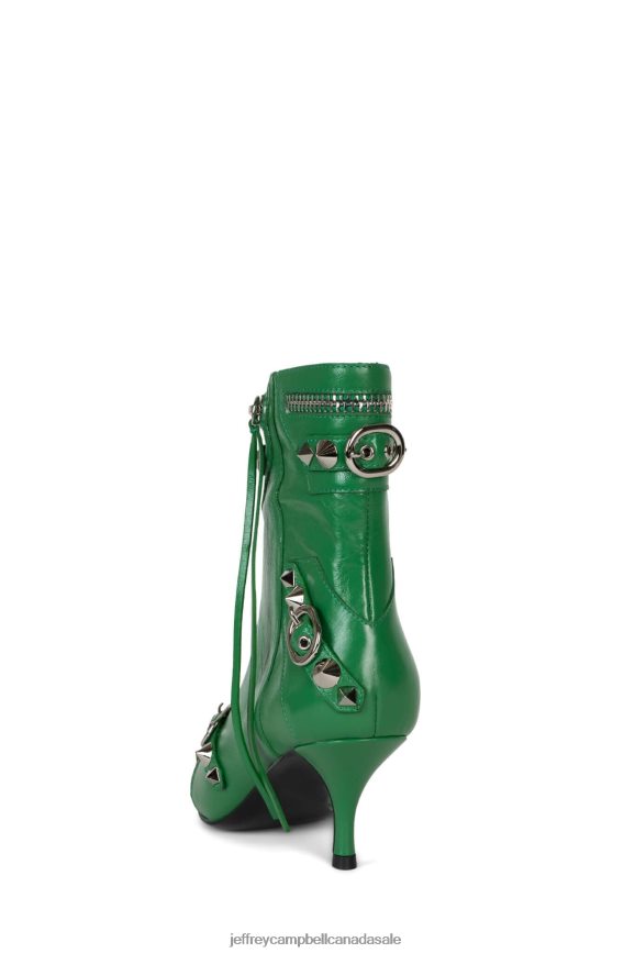 ALT-ROCK Women Green Silver PLRNJH308 Jeffrey Campbell Ankle Boots