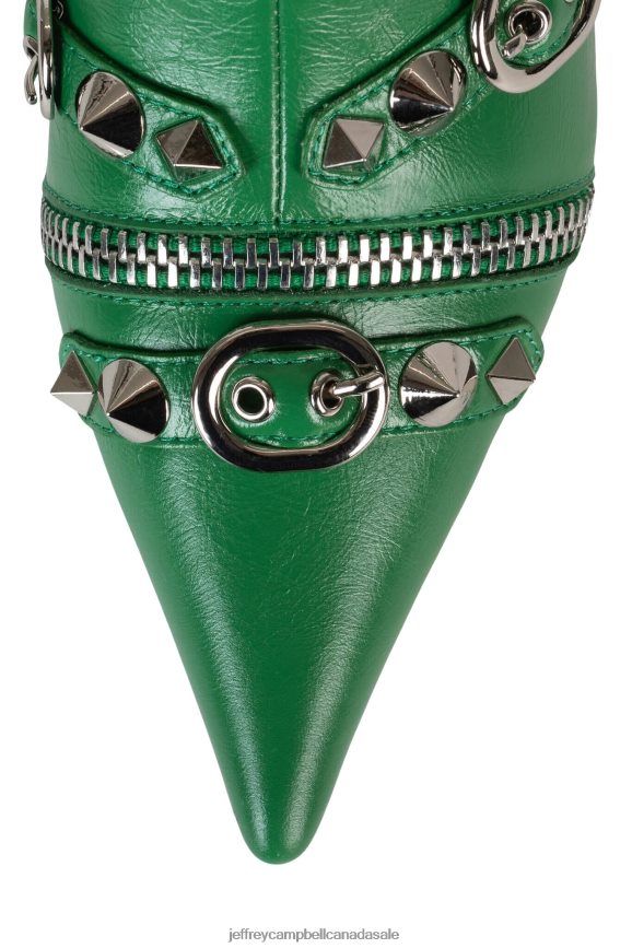 ALT-ROCK Women Green Silver PLRNJH308 Jeffrey Campbell Ankle Boots