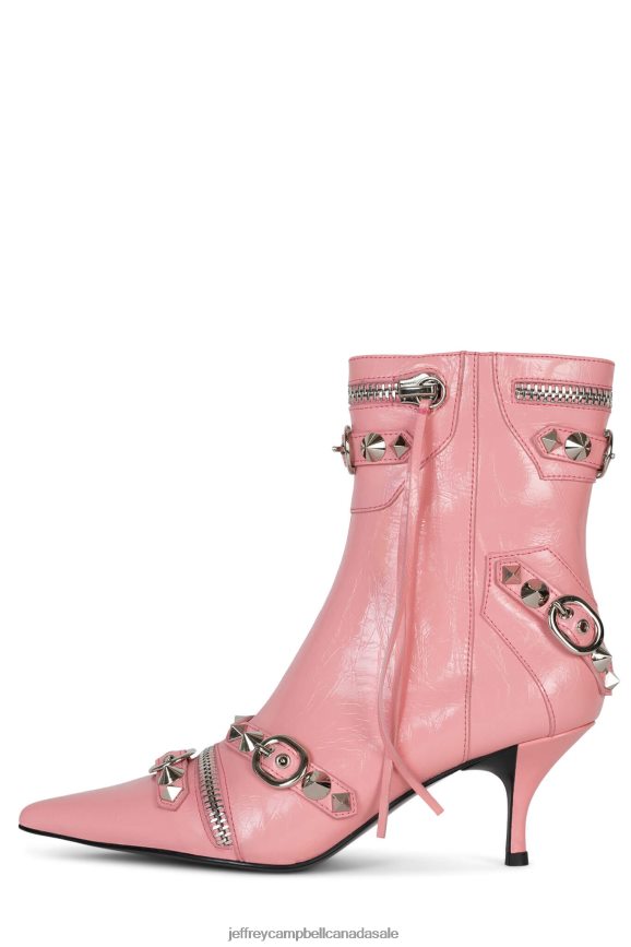 ALT-ROCK Women Pink Crinkle Silver PLRNJH307 Jeffrey Campbell Ankle Boots