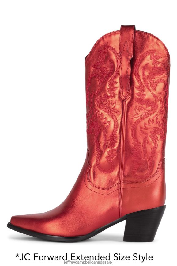AMARILLO Women Red Metallic PLRNJH329 Jeffrey Campbell Ankle Boots