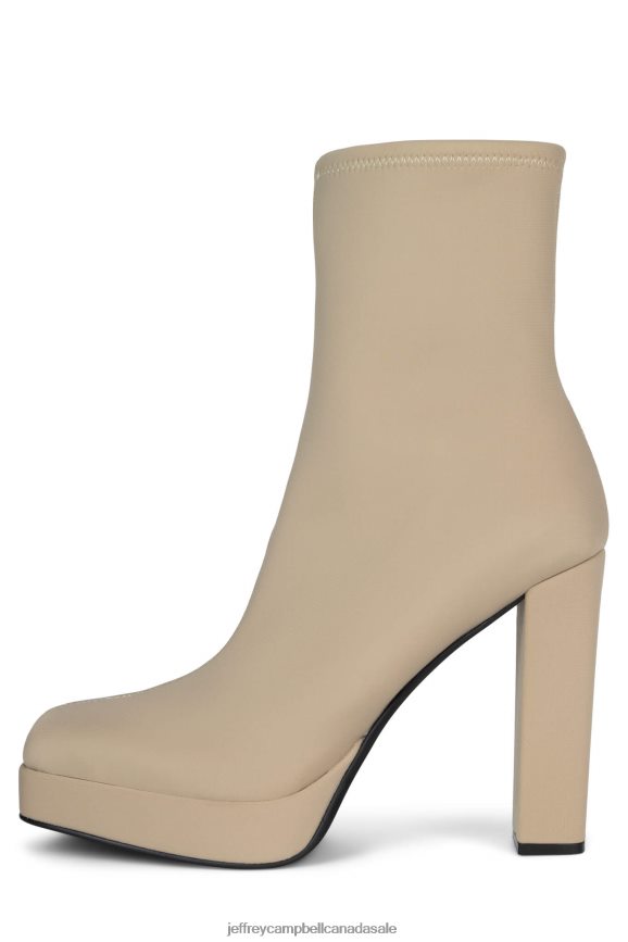 ARCADIA Women Beige Neoprene PLRNJH513 Jeffrey Campbell Ankle Boots