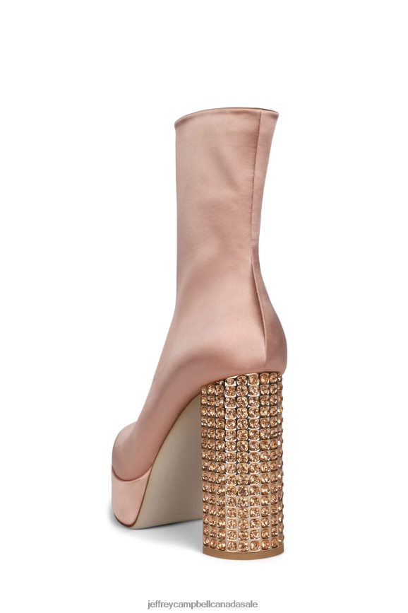 BEL-DU-BAL Women Pink Satin Rosegold PLRNJH558 Jeffrey Campbell Ankle Boots