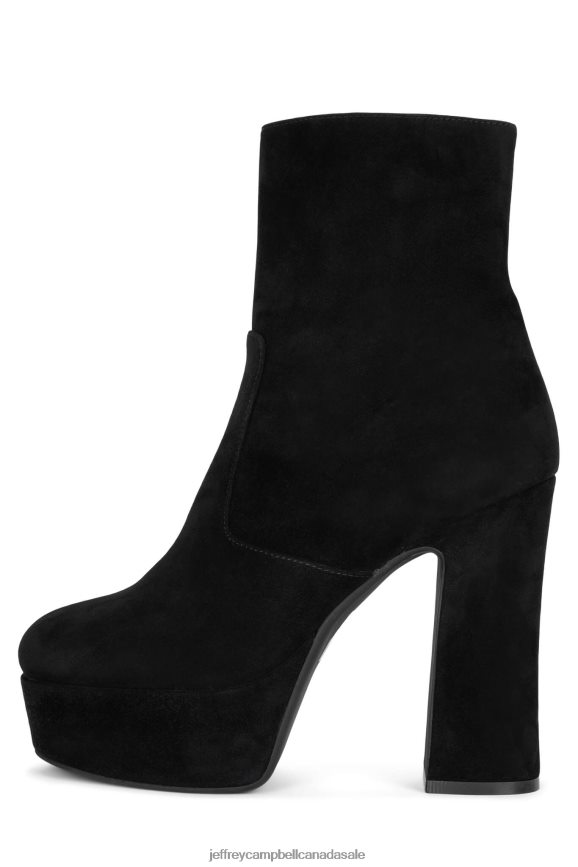 BRAT-Z Women Black Suede PLRNJH566 Jeffrey Campbell Ankle Boots