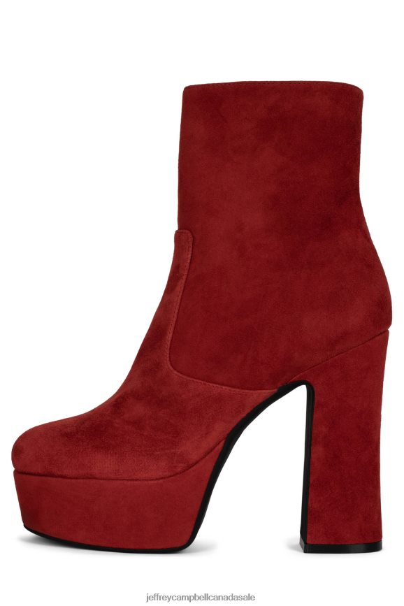 BRAT-Z Women Red Suede PLRNJH564 Jeffrey Campbell Ankle Boots
