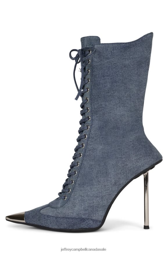 BRINGITON Women Denim Silver PLRNJH294 Jeffrey Campbell Ankle Boots