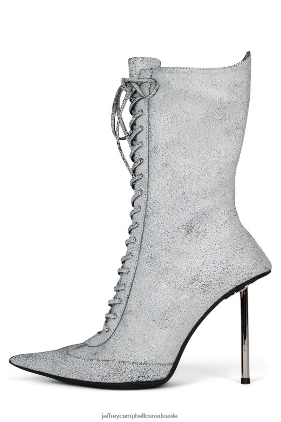 BRINGITON Women White Crackle PLRNJH315 Jeffrey Campbell Ankle Boots