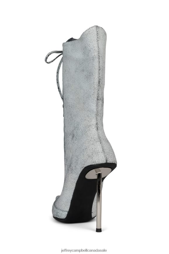 BRINGITON Women White Crackle PLRNJH315 Jeffrey Campbell Ankle Boots