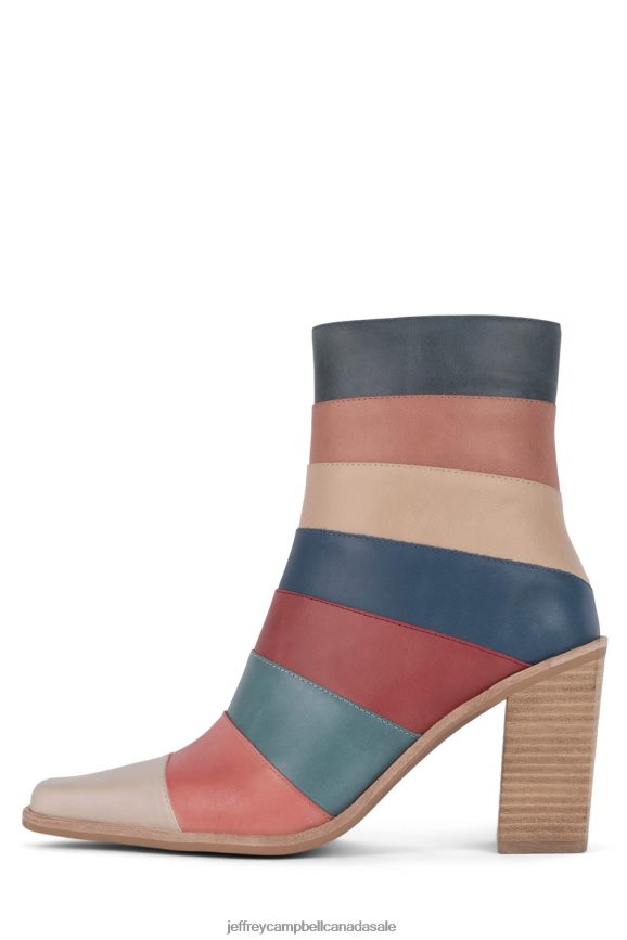 CALIMITYLC Women Beige Bright Multi PLRNJH582 Jeffrey Campbell Ankle Boots