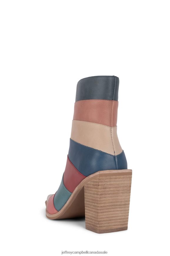 CALIMITYLC Women Beige Bright Multi PLRNJH582 Jeffrey Campbell Ankle Boots