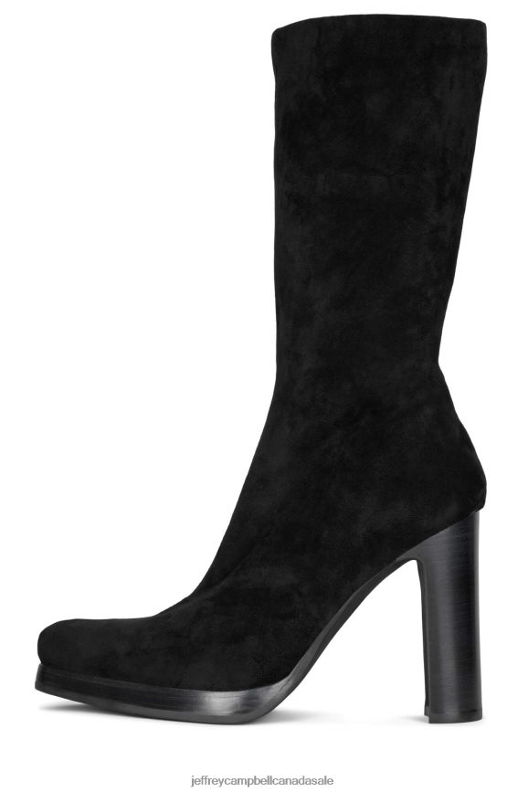 CLAUDIO Women Black Suede PLRNJH537 Jeffrey Campbell Ankle Boots