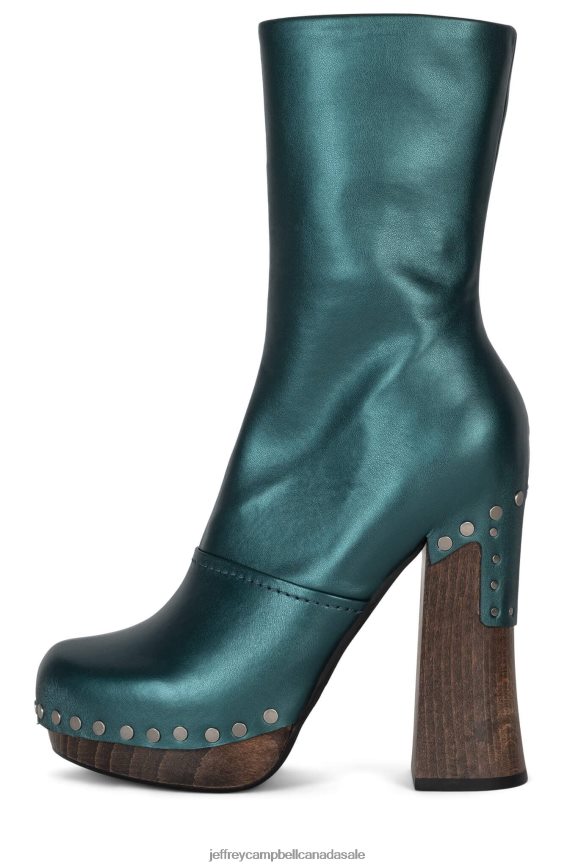 CLIQUE Women Teal Metallic PLRNJH507 Jeffrey Campbell Ankle Boots