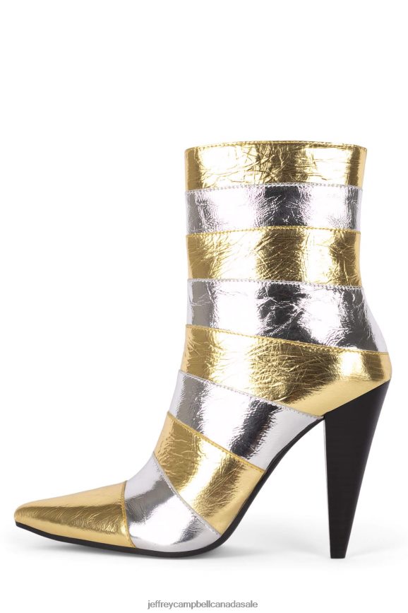 COMPLEXED Women Gold Silver PLRNJH421 Jeffrey Campbell Ankle Boots