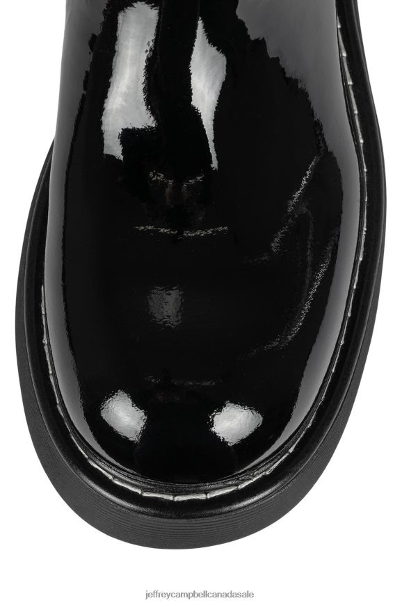 COWBOY Women Black White Patent Combo PLRNJH610 Jeffrey Campbell Ankle Boots