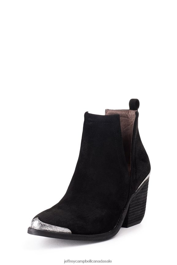 CROMWELL Women Black Distressed Suede PLRNJH374 Jeffrey Campbell Ankle Boots