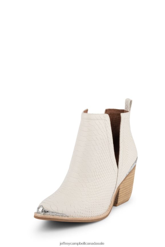 CROMWELL Women White Snake PLRNJH611 Jeffrey Campbell Ankle Boots