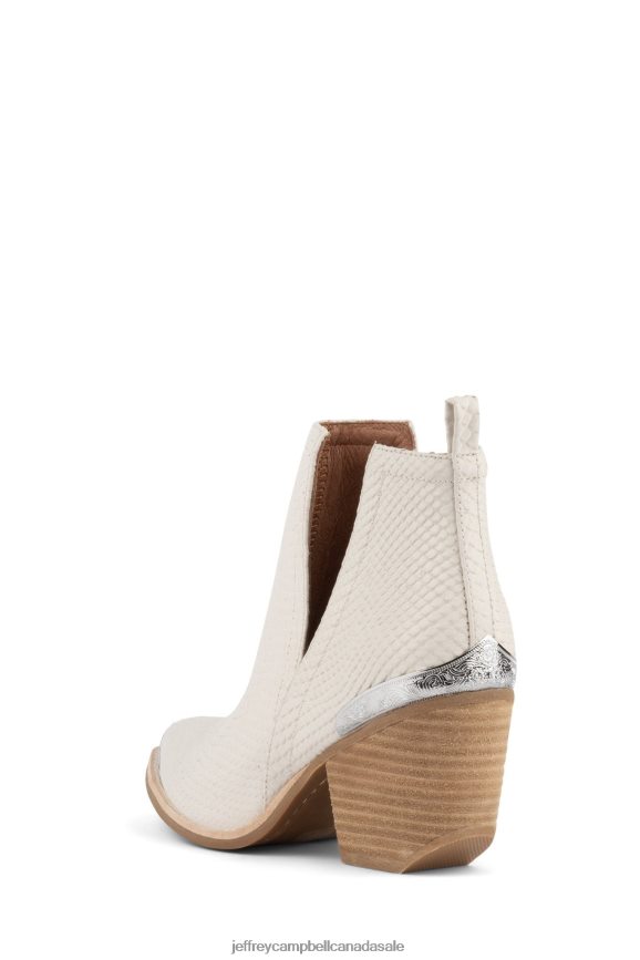 CROMWELL Women White Snake PLRNJH611 Jeffrey Campbell Ankle Boots