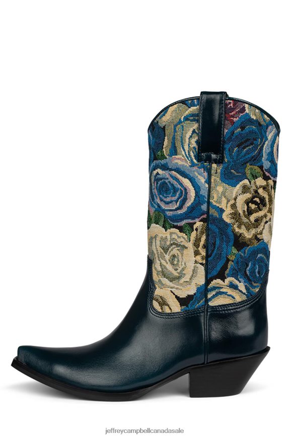 CROSSROADS Women Navy Navy Tapestry PLRNJH412 Jeffrey Campbell Ankle Boots