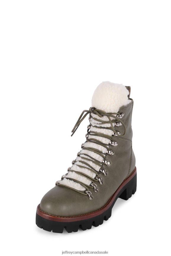 CULVERT Women Green Ivory PLRNJH381 Jeffrey Campbell Ankle Boots