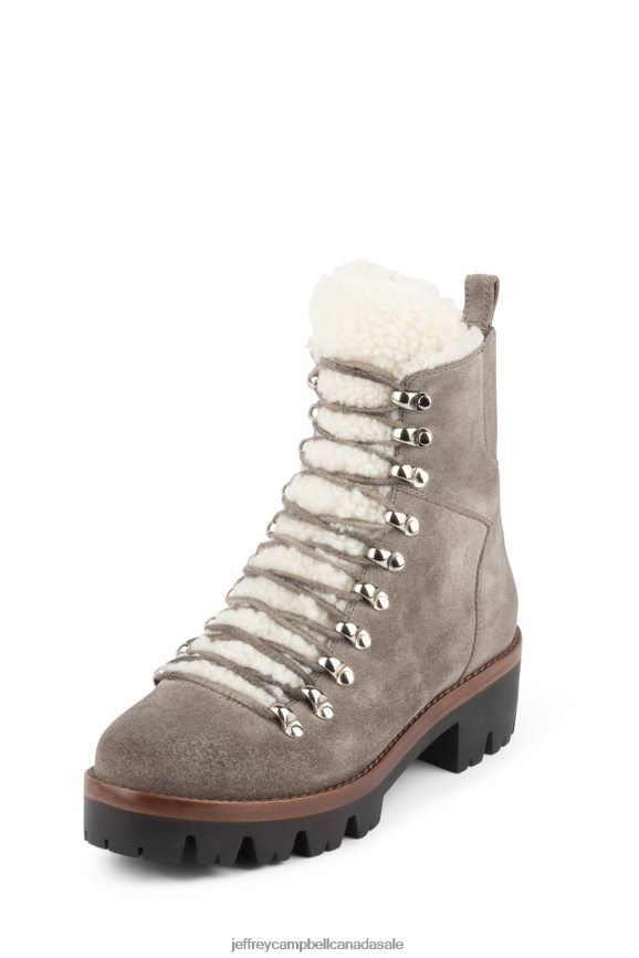 CULVERT Women Taupe Suede Ivory PLRNJH365 Jeffrey Campbell Ankle Boots