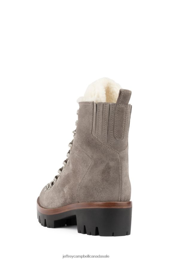 CULVERT Women Taupe Suede Ivory PLRNJH365 Jeffrey Campbell Ankle Boots