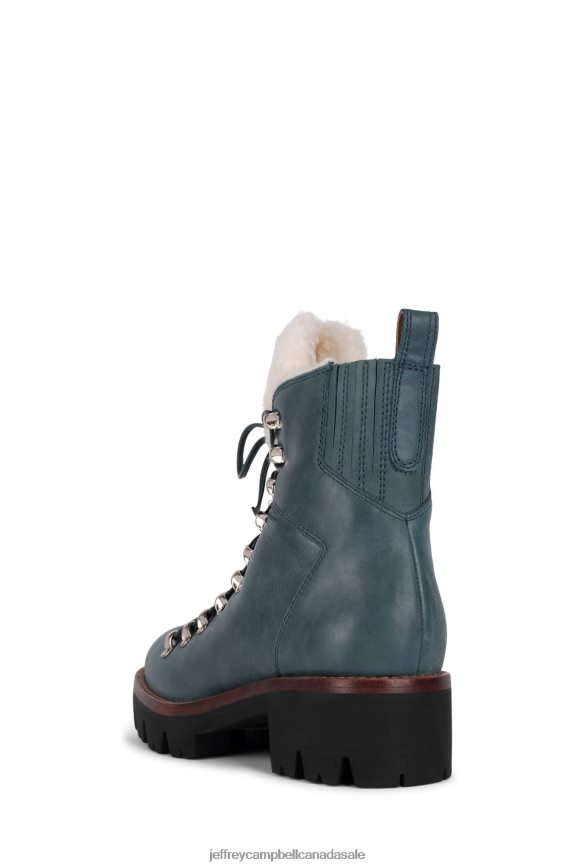 CULVERT Women Teal Ivory PLRNJH382 Jeffrey Campbell Ankle Boots