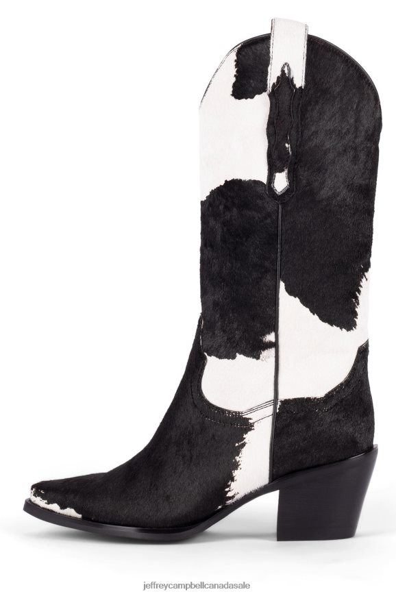 DAGGET-F Women Brown White Cow PLRNJH646 Jeffrey Campbell Ankle Boots