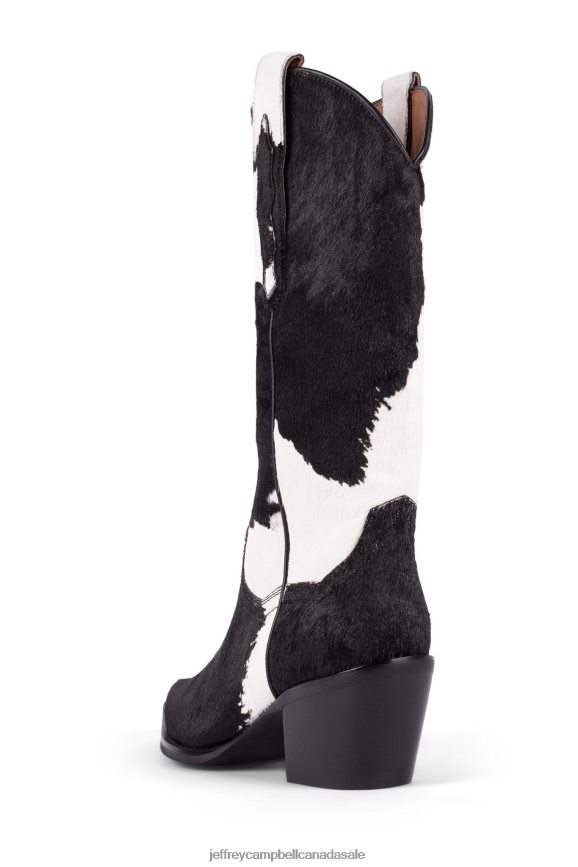 DAGGET-F Women Brown White Cow PLRNJH646 Jeffrey Campbell Ankle Boots