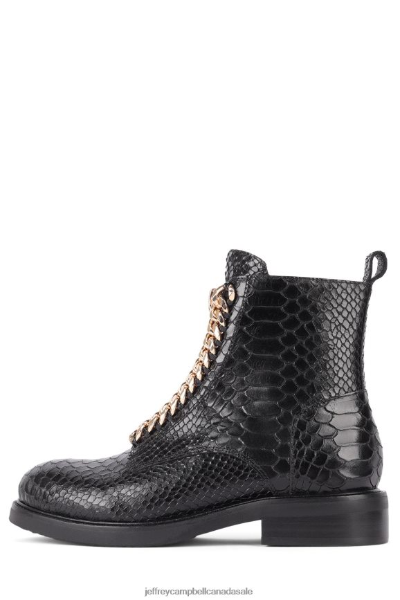 DAMON-Z Women Black Snake PLRNJH383 Jeffrey Campbell Ankle Boots