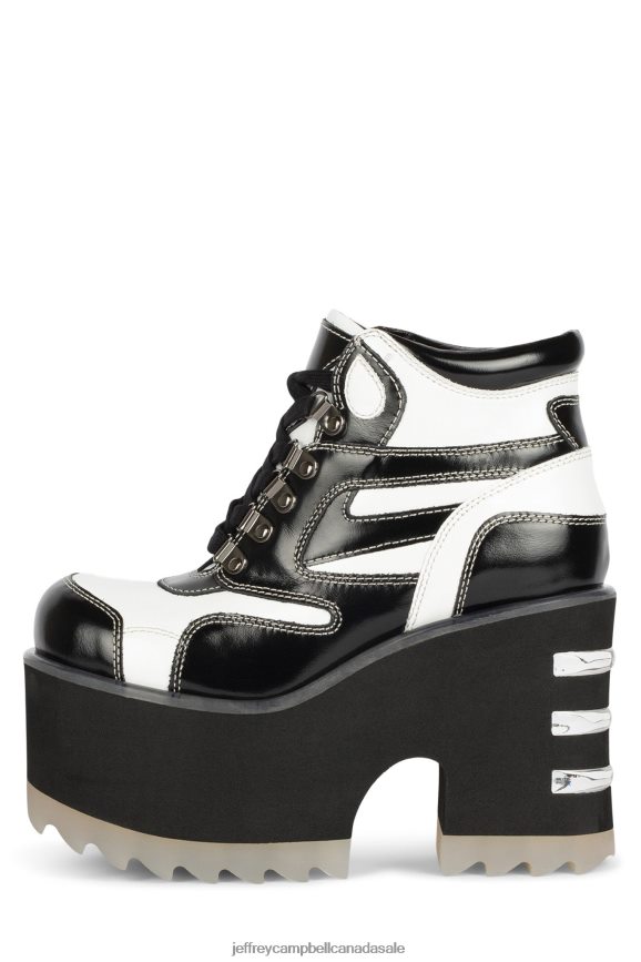DANGERS Women Black White PLRNJH350 Jeffrey Campbell Ankle Boots