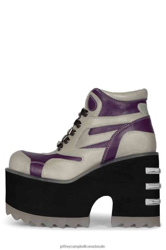 DANGERS Women Grey Purple PLRNJH351 Jeffrey Campbell Ankle Boots