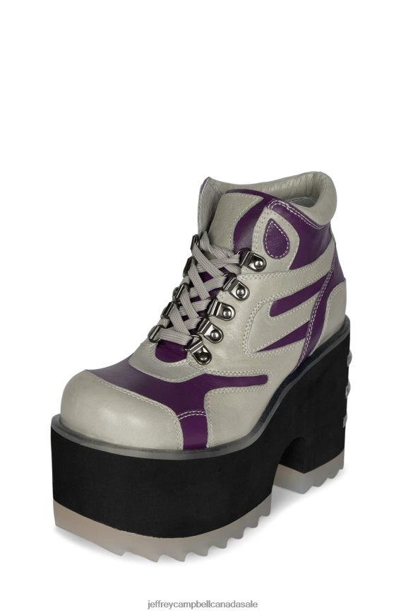DANGERS Women Grey Purple PLRNJH351 Jeffrey Campbell Ankle Boots