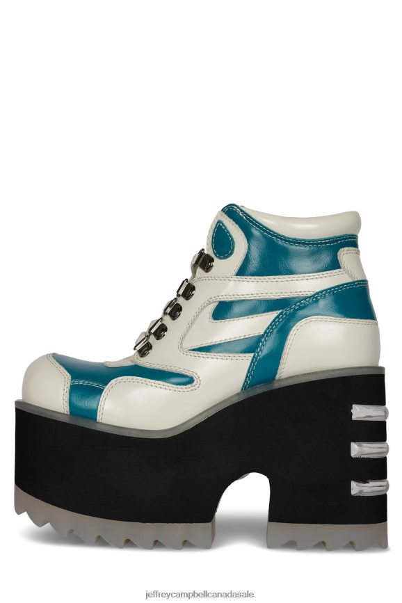 DANGERS Women White Blue PLRNJH353 Jeffrey Campbell Ankle Boots