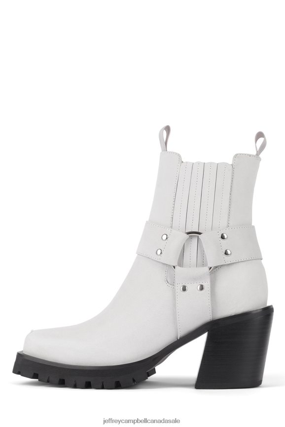 ELKINS-BK Women Ivory Nubuck PLRNJH426 Jeffrey Campbell Ankle Boots