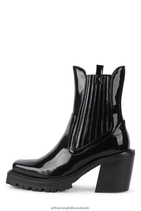 ELK Women Black Patent PLRNJH641 Jeffrey Campbell Ankle Boots