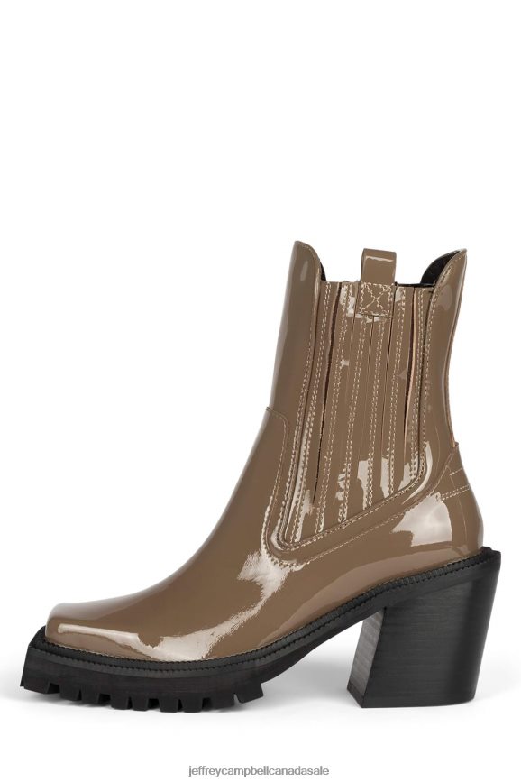 ELK Women Taupe Patent PLRNJH425 Jeffrey Campbell Ankle Boots