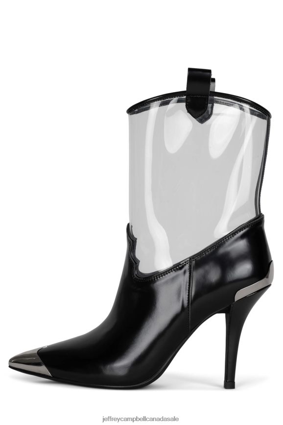 ELPASO-V Women Black Patent Clear PLRNJH644 Jeffrey Campbell Ankle Boots