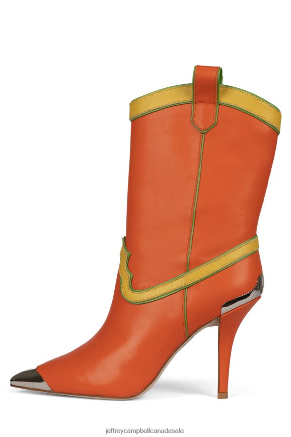 EL-PASO Women Orange Multi PLRNJH604 Jeffrey Campbell Ankle Boots