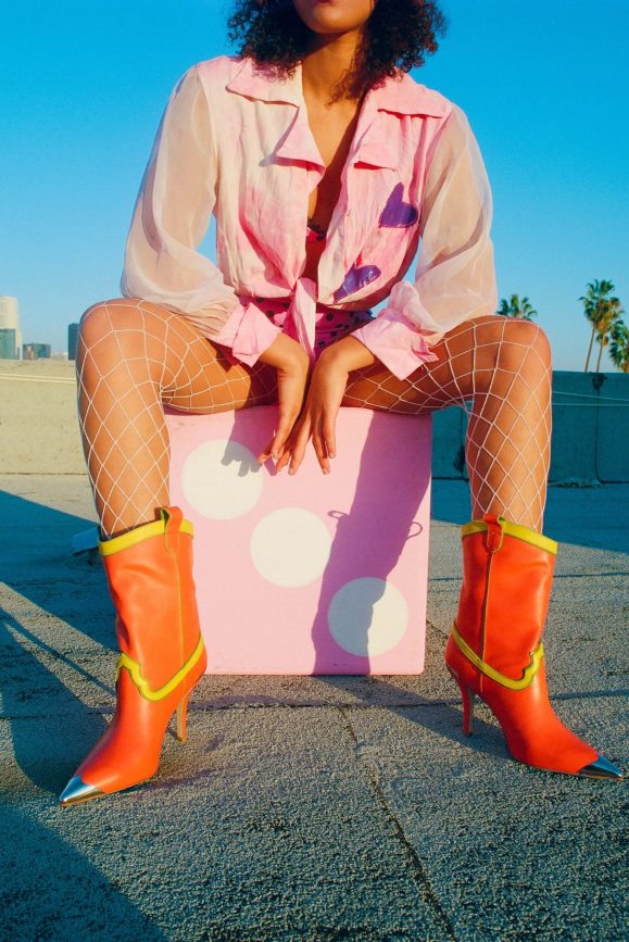 EL-PASO Women Orange Multi PLRNJH604 Jeffrey Campbell Ankle Boots