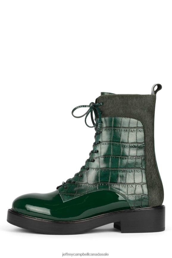 FISCHER-HF Women Green Exotic Combo PLRNJH401 Jeffrey Campbell Ankle Boots