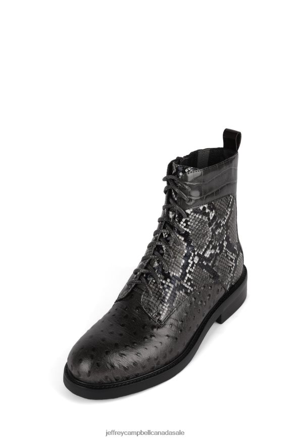 FISCHER Women Grey Exotic Multi PLRNJH903 Jeffrey Campbell Ankle Boots
