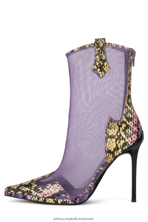 GET-ROWDY Women Purple Snake Multi PLRNJH633 Jeffrey Campbell Ankle Boots
