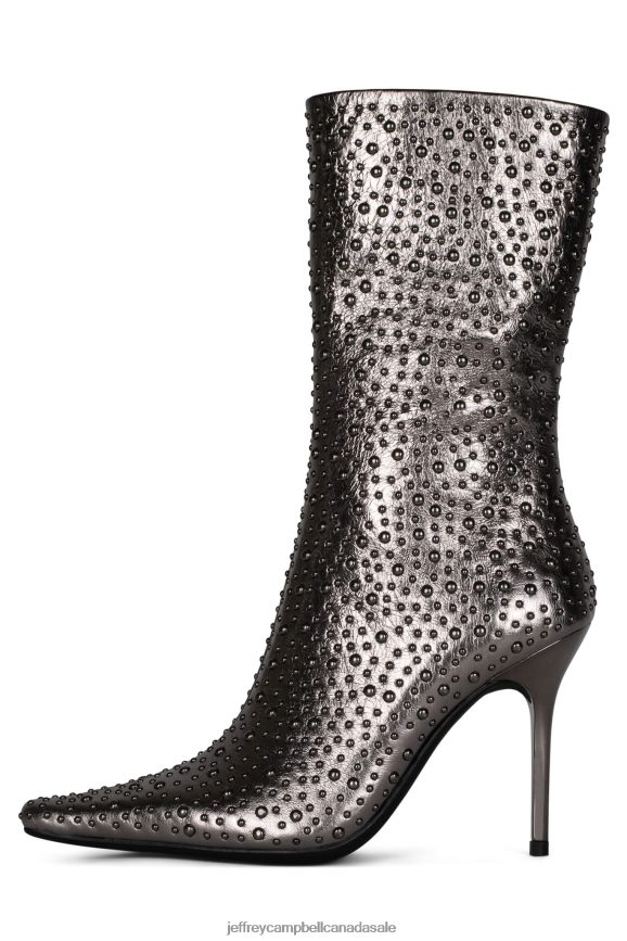 ICONIC-E Women Pewter Metallic PLRNJH527 Jeffrey Campbell Ankle Boots