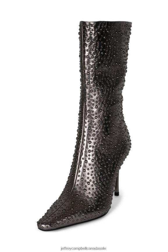 ICONIC-E Women Pewter Metallic PLRNJH527 Jeffrey Campbell Ankle Boots