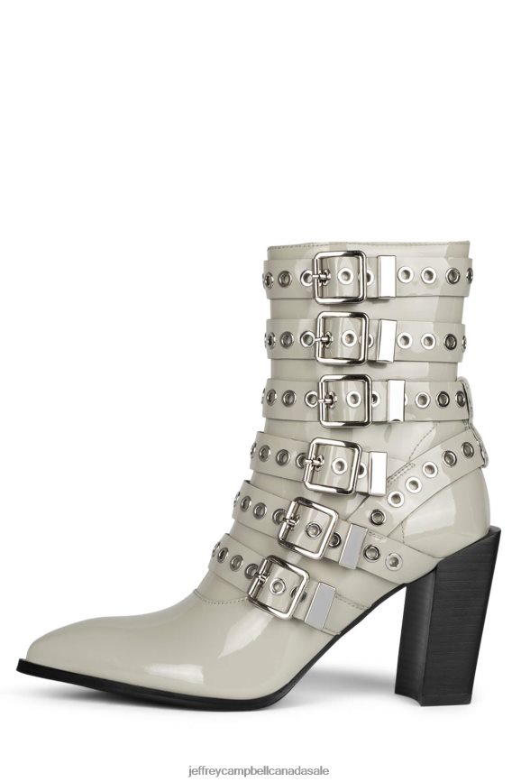 IGNATIUS-B Women Grey Patent PLRNJH660 Jeffrey Campbell Ankle Boots