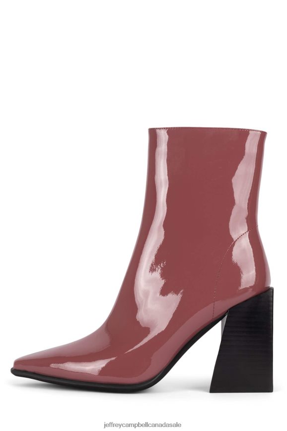 LA-SIREN Women Dark Rose Patent PLRNJH434 Jeffrey Campbell Ankle Boots