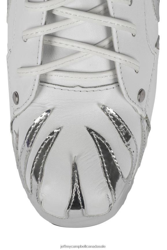 LITA-FLAME Women Silver White PLRNJH489 Jeffrey Campbell Ankle Boots