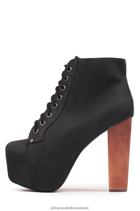 LITA Women Black Distressed PLRNJH339 Jeffrey Campbell Ankle Boots